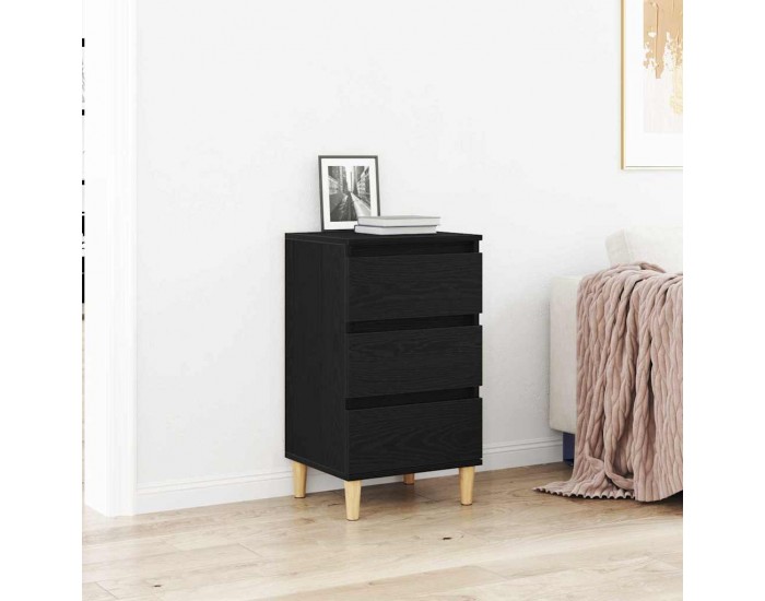 Sonata H Нощен шкаф с чекмедже Черен дъб 40 x 35 x 70 см Инженерно дърво