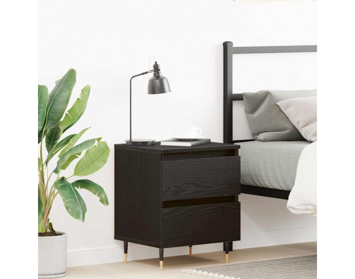 Sonata H Нощен шкаф с чекмедже Черен дъб 40 x 35 x 50 см Инженерно дърво
