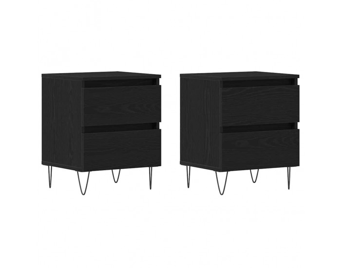 Sonata H Нощен шкаф 2 pcs Черен дъб 40 x 35 x 50 см Инженерно дърво