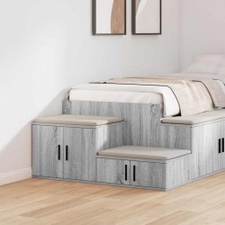 Sonata H Шкаф за съхранение Сив сонома 127 x 41 x 40 см Инженерно дърво - Noptiere