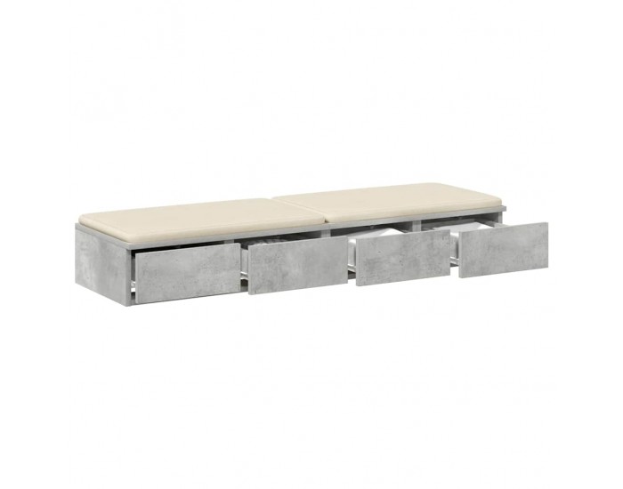 Sonata H Чекмеджета за легло Бетонно сиво 120 x 36.5 x 16.5 см