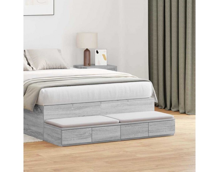 Sonata H Чекмеджета за легло с чекмедже Сив сонома 120 x 36.5 x 16.5 см
