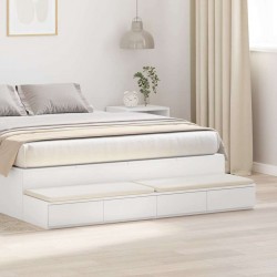 Sonata H Чекмеджета за легло Бяло 140 x 36.5 x 16.5 см Инженерно дърво - Noptiere
