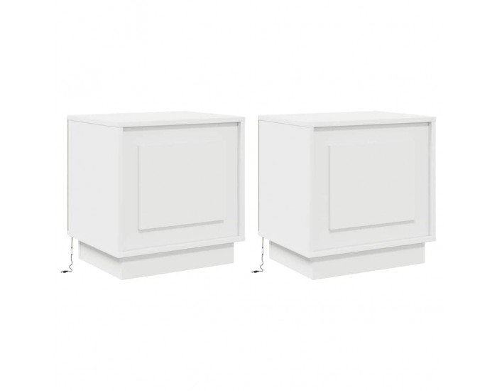 Sonata H Нощен шкаф с 2 pcs Бяло 44 x 34.5 x 45 см Инженерно дърво