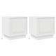 Sonata H Нощен шкаф с 2 pcs Бяло 44 x 34.5 x 45 см Инженерно дърво