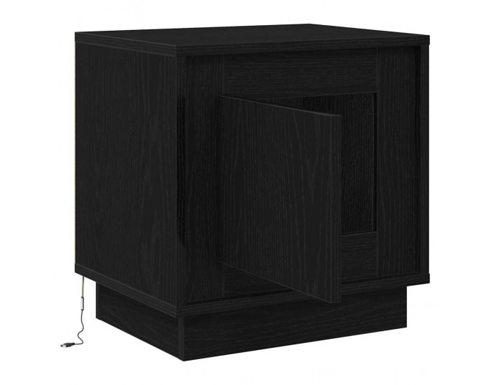 Sonata H Нощен шкаф с Черно 44 x 34.5 x 45 см Инженерно дърво