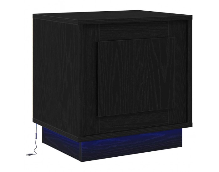Sonata H Нощен шкаф с Черно 44 x 34.5 x 45 см Инженерно дърво