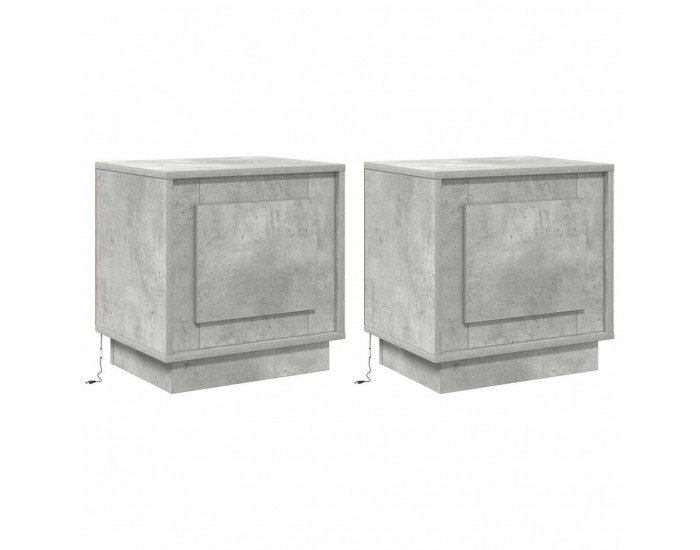Sonata H Нощен шкаф 2 pcs Бетонно сиво 44 x 34.5 x 45 см Инженерно дърво