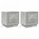 Sonata H Нощен шкаф 2 pcs Бетонно сиво 44 x 34.5 x 45 см Инженерно дърво