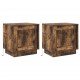 Sonata H Нощен шкаф с 2 pcs Опушен дъб 44 x 34.5 x 45 см Инженерно дърво