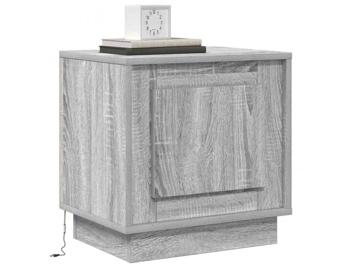 Sonata H Нощен шкаф с 2 pcs Сив 44 x 34.5 x 45 см Инженерно дърво