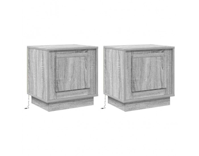Sonata H Нощен шкаф с 2 pcs Сив 44 x 34.5 x 45 см Инженерно дърво