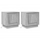 Sonata H Нощен шкаф с 2 pcs Сив 44 x 34.5 x 45 см Инженерно дърво