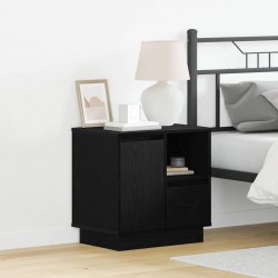 Sonata H Нощен шкаф с чекмедже Черно 50 x 34.5 x 50 см. Инженерно дърво - Noptiere