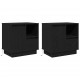 Sonata H Нощен шкаф с 2 pcs Черно 50 x 34.5 x 50 см. Инженерно дърво