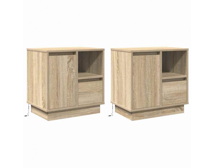 Sonata H Нощен шкаф 2 pcs дъб сонома 50 x 34.5 x 50 см. Инженерно дърво