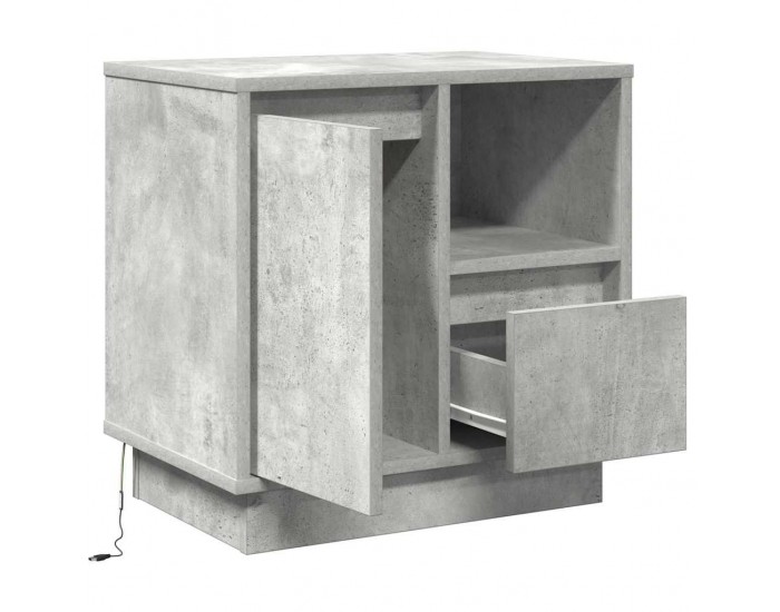 Sonata H Нощен шкаф с Бетонно сиво 50 x 34.5 x 50 см. Инженерно дърво