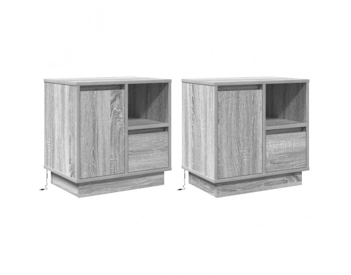 Sonata H Нощен шкаф с 2 pcs Сив 50 x 34.5 x 50 см. Инженерно дърво