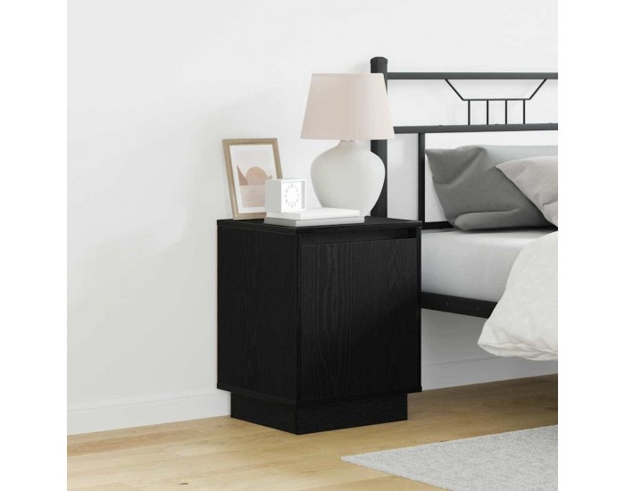 Sonata H Нощен шкаф с 2 pcs Черно 39 x 34.5 x 50 см Инженерно дърво