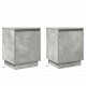 Sonata H Нощен шкаф 2 pcs Бетонно сиво 39 x 34.5 x 50 см Инженерно дърво