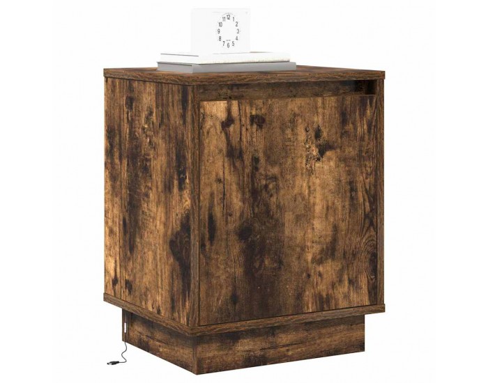 Sonata H Нощен шкаф с Опушен дъб 39 x 34.5 x 50 см Инженерно дърво
