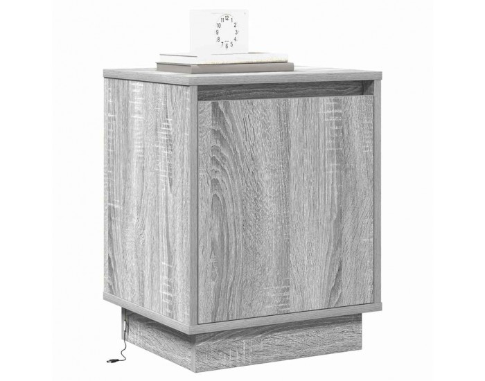 Sonata H Нощен шкаф с Сив 39 x 34.5 x 50 см Инженерно дърво