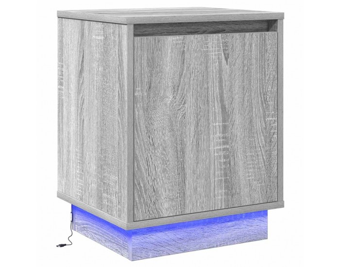 Sonata H Нощен шкаф с Сив 39 x 34.5 x 50 см Инженерно дърво
