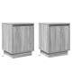 Sonata H Нощен шкаф с 2 pcs Сив 39 x 34.5 x 50 см Инженерно дърво