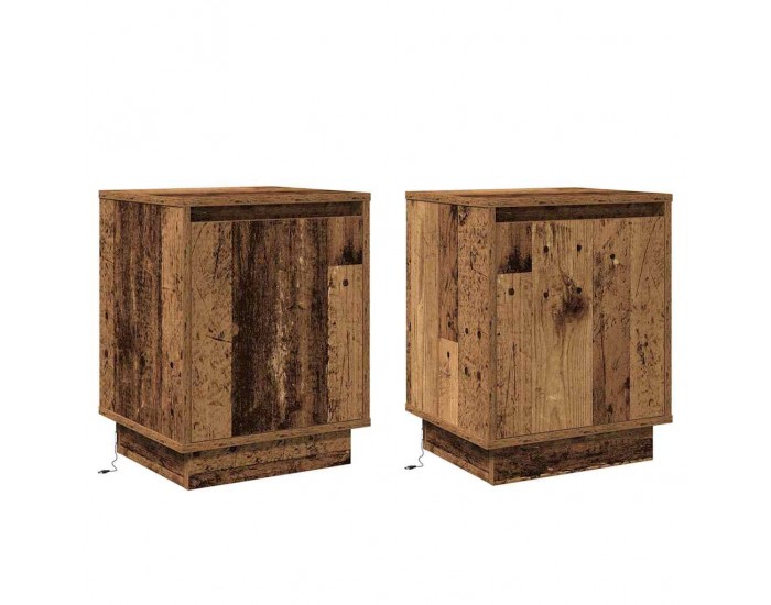 Sonata H Нощен шкаф 2 pcs Старо дърво 39 x 34.5 x 50 см Инженерно дърво
