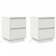 Sonata H Нощен шкаф с 2 pcs Бяло 39 x 34.5 x 50 см Инженерно дърво