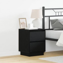 Sonata H Нощен шкаф с 2 pcs Черно 39 x 34.5 x 50 см Инженерно дърво - Noptiere