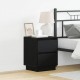 Sonata H Нощен шкаф с 2 pcs Черно 39 x 34.5 x 50 см Инженерно дърво