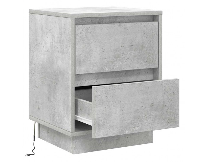 Sonata H Нощен шкаф с Бетонно сиво 39 x 34.5 x 50 см Инженерно дърво