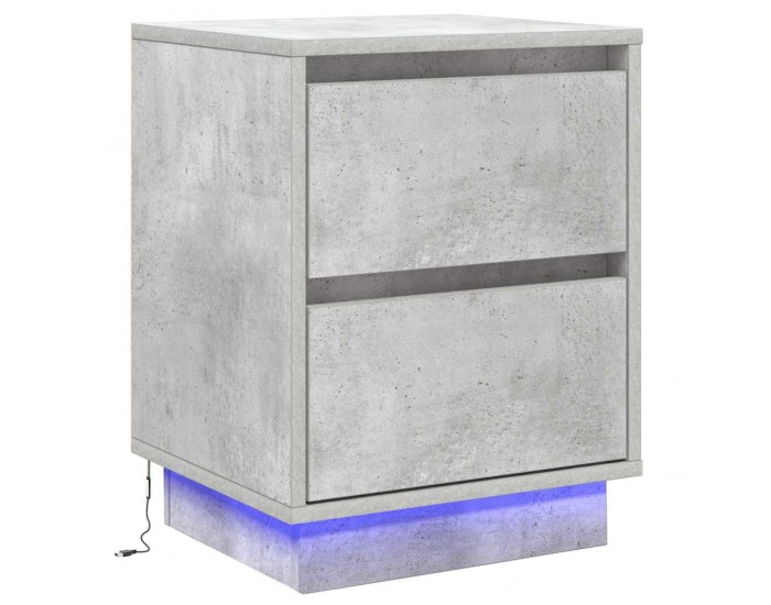 Sonata H Нощен шкаф с Бетонно сиво 39 x 34.5 x 50 см Инженерно дърво