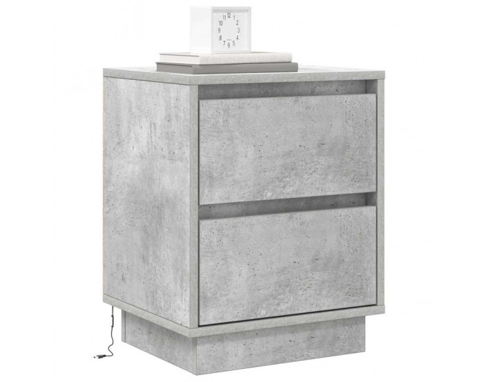 Sonata H Нощен шкаф 2 pcs Бетонно сиво 39 x 34.5 x 50 см Инженерно дърво
