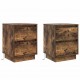 Sonata H Нощен шкаф с 2 pcs Опушен дъб 39 x 34.5 x 50 см Инженерно дърво