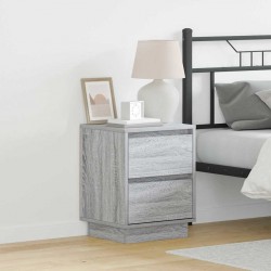 Sonata H Нощен шкаф с чекмедже с Сив 39 x 34.5 x 50 см Инженерно дърво - Noptiere