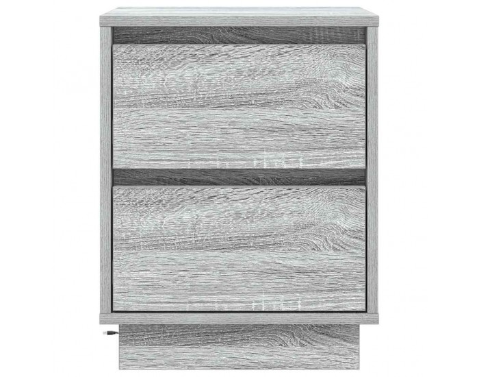 Sonata H Нощен шкаф с чекмедже с Сив 39 x 34.5 x 50 см Инженерно дърво