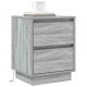 Sonata H Нощен шкаф с чекмедже с Сив 39 x 34.5 x 50 см Инженерно дърво