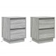 Sonata H Нощен шкаф с 2 pcs Сив 39 x 34.5 x 50 см Инженерно дърво