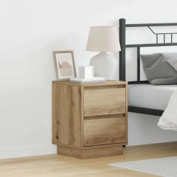 Sonata H Нощен шкаф с чекмедже с Дъб 39 x 34.5 x 50 см Инженерно дърво - Noptiere