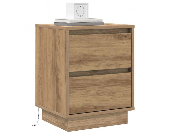 Sonata H Нощен шкаф с чекмедже с Дъб 39 x 34.5 x 50 см Инженерно дърво