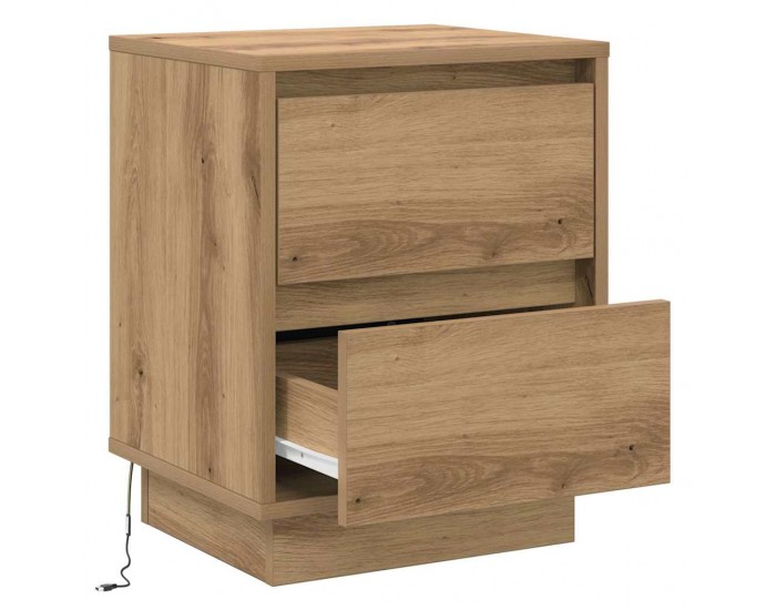 Sonata H Нощен шкаф с чекмедже с Дъб 39 x 34.5 x 50 см Инженерно дърво