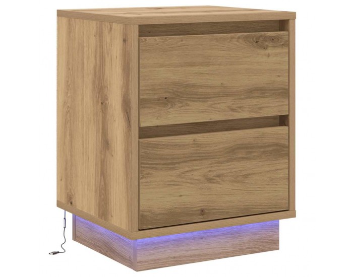 Sonata H Нощен шкаф с чекмедже с Дъб 39 x 34.5 x 50 см Инженерно дърво