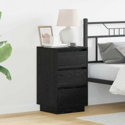 Sonata H Нощен шкаф с чекмедже с Черно 39 x 34.5 x 65 см Инженерно дърво - Noptiere