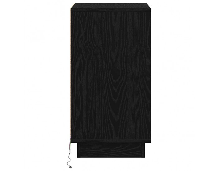 Sonata H Нощен шкаф с чекмедже с Черно 39 x 34.5 x 65 см Инженерно дърво