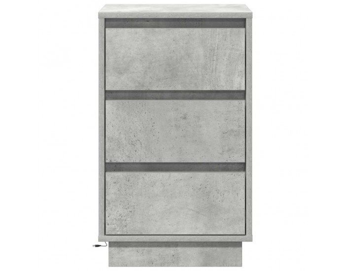 Sonata H Нощен шкаф с Циментено сиво 39 x 34.5 x 65 см Инженерно дърво