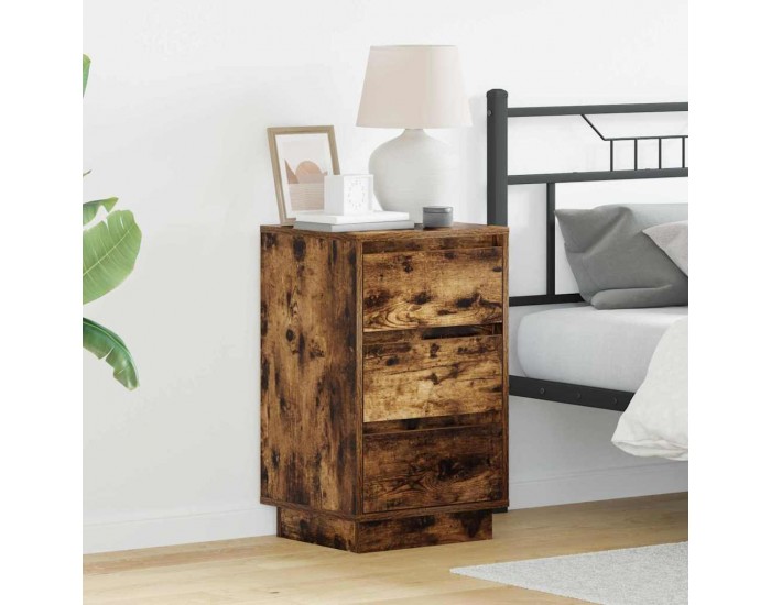 Sonata H Нощен шкаф с Опушен дъб 39 x 34.5 x 65 см Инженерно дърво