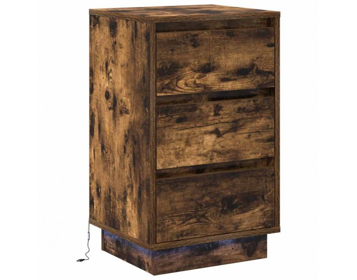 Sonata H Нощен шкаф с Опушен дъб 39 x 34.5 x 65 см Инженерно дърво