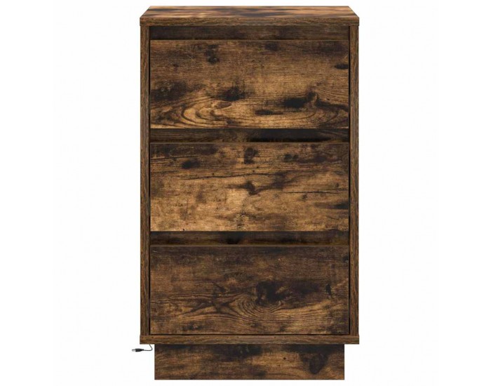 Sonata H Нощен шкаф с Опушен дъб 39 x 34.5 x 65 см Инженерно дърво